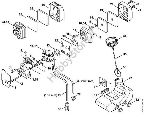 Filtro aria, serbatoio carburante FH 75 FH 75 brand Stihl